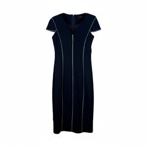 Isabel De Pedro Black White Stitch Dress NWT Size 6